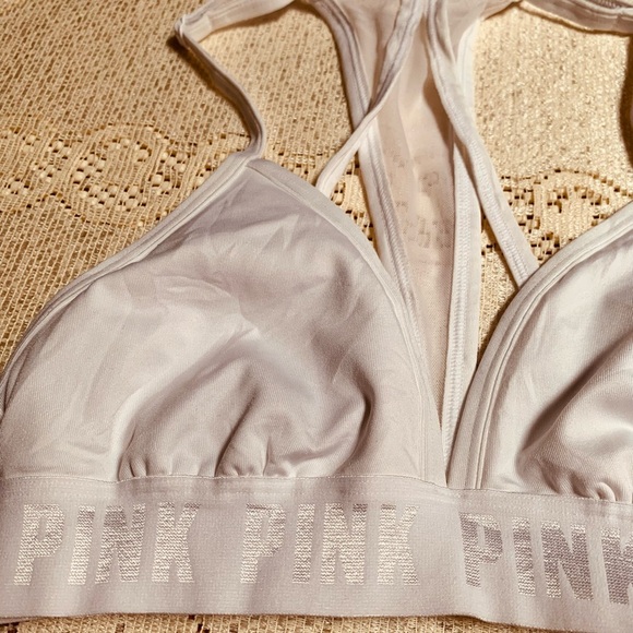 Pink Sport Womens White Strappy Bralette Size Small - Picture 2 of 10
